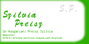 szilvia preisz business card
